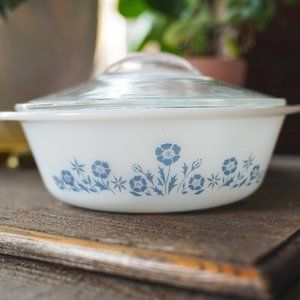 Vintage Cornflower Ovenbake Casserole Dish